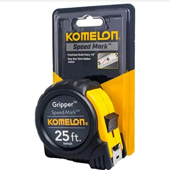 New Komelon 25' Gripper Set Of 3 Tape Measure. - Picture 5 of 12